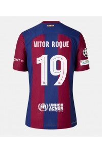 Fotbalové Dres Barcelona Vitor Roque #19 Dámské Domácí Oblečení 2023-24 Krátký Rukáv